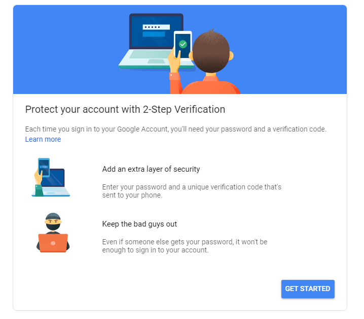 Two Step Verification google